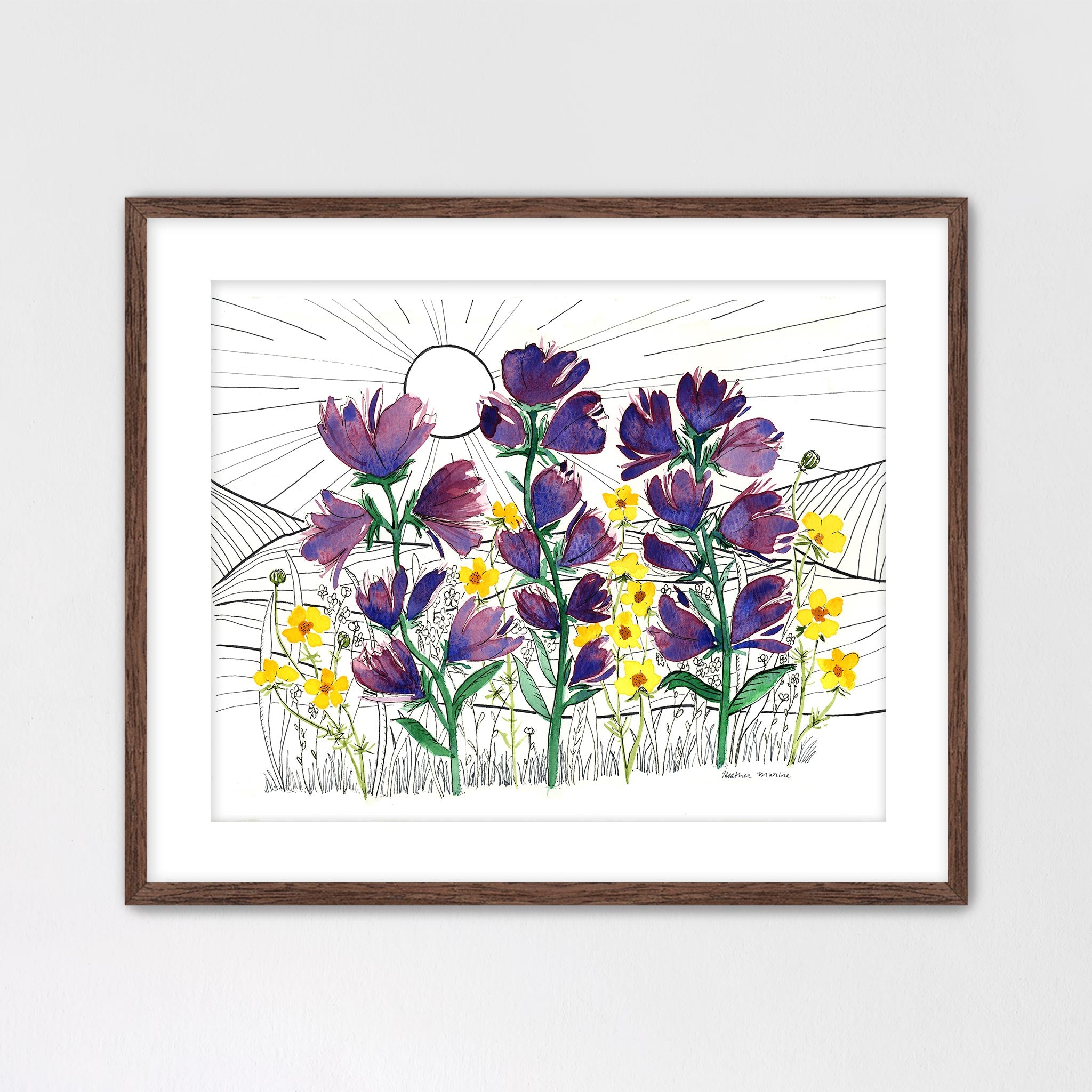 Dancing Wildflowers Art Print – Elephant Mountain Creative Goods