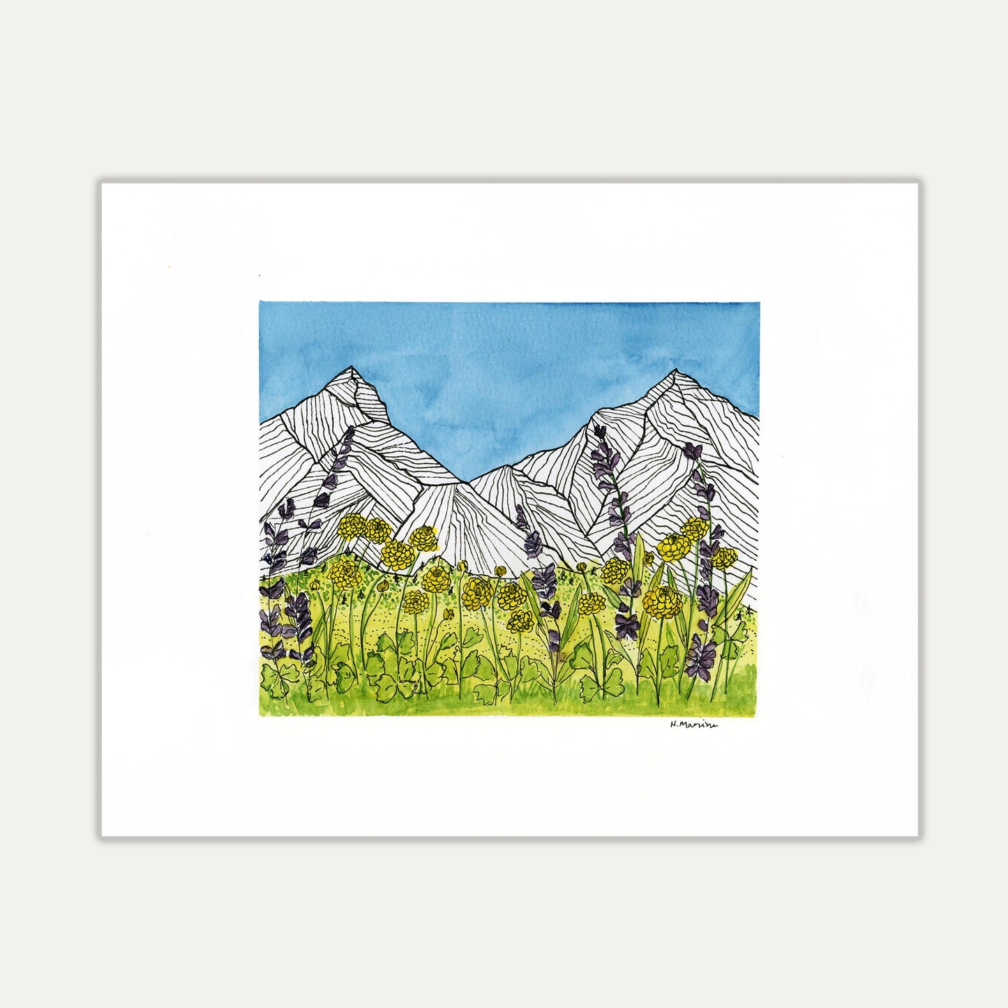 Blue Sky Day Art Print