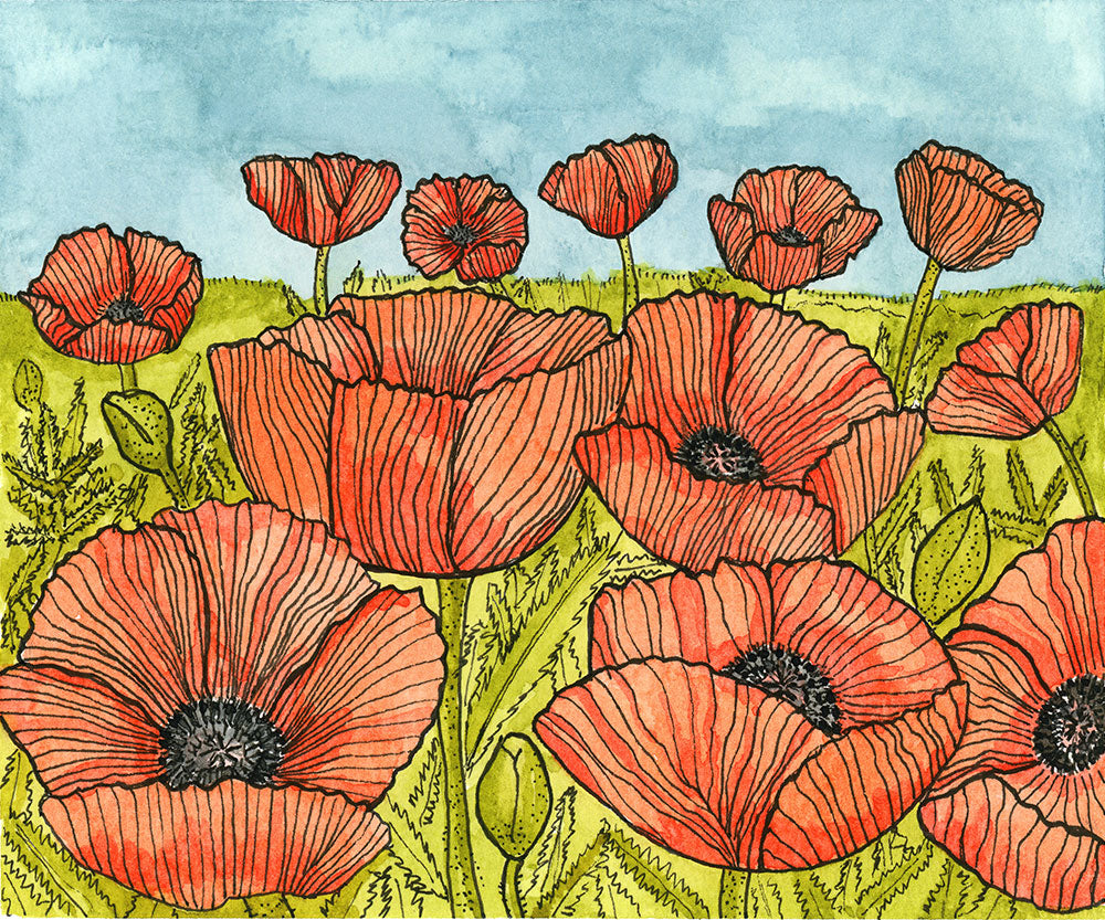 Poppies in the Sky