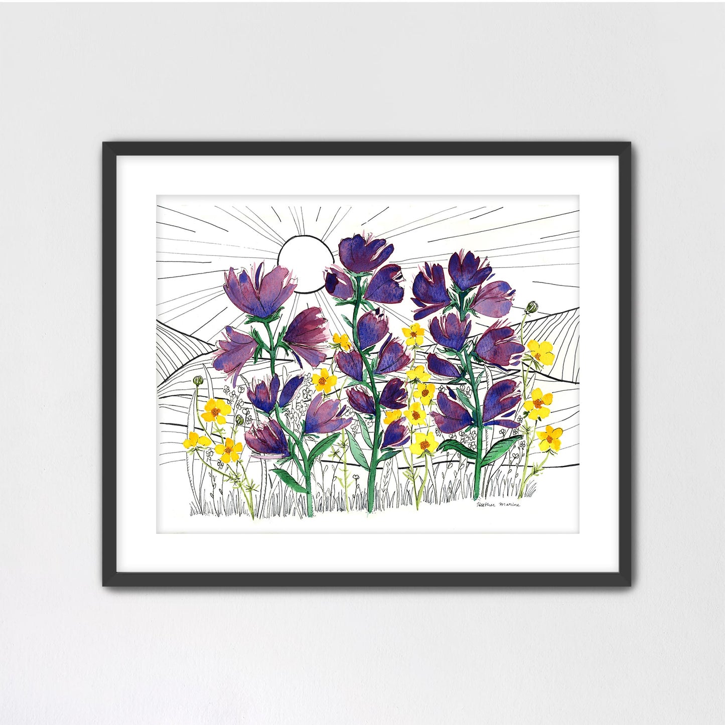 Dancing Wildflowers Art Print