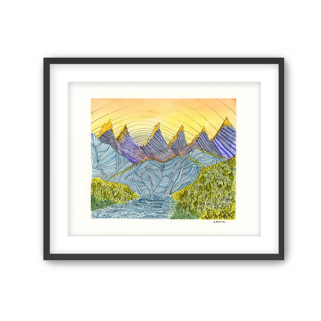 Twisty Mountain Art Print